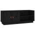 Mueble de TV de madera maciza de pino negro 105x34x40