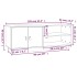 Mueble de TV de madera maciza de pino negro 105x34x40
