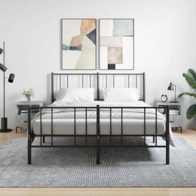 Mesita noche 2 uds madera ingeniería gris hormigón