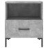 Mesita noche 2 uds madera ingeniería gris hormigón