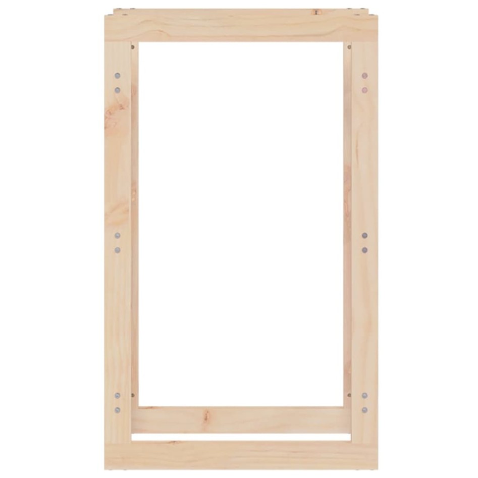Estante para leña madera maciza de pino 60x25x100