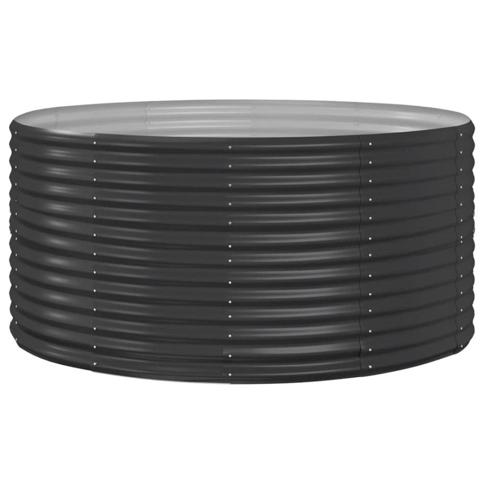 Jardinera arriate acero recubierto polvo antracita