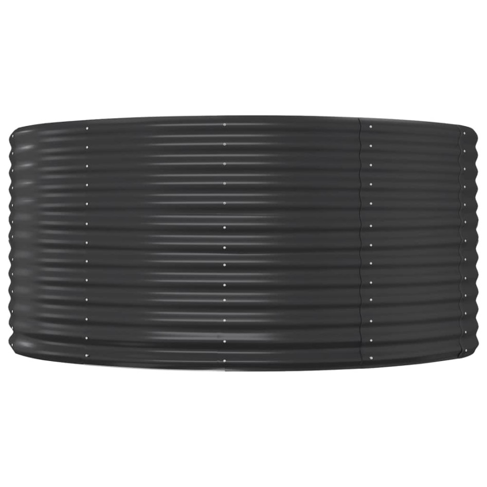 Jardinera arriate acero recubierto polvo antracita