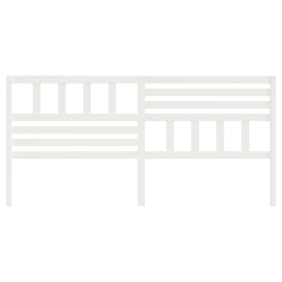 Cabecero de cama madera maciza de pino blanco 186x4x100