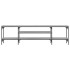 Mueble TV hierro y madera contrachapada gris Sonoma