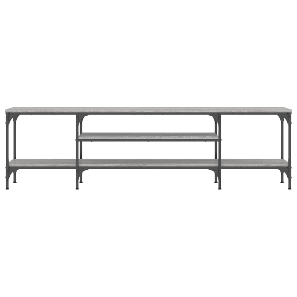 Mueble TV hierro y madera contrachapada gris Sonoma