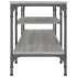 Mueble TV hierro y madera contrachapada gris Sonoma