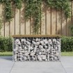 Banco jardín diseño gavión madera pino impregnada 83x31,5x42 cm
