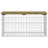 Banco jardín diseño gavión madera pino impregnada 83x31,5x42