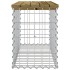Banco jardín diseño gavión madera pino impregnada 83x31,5x42