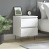 Mesita de noche madera contrachapada blanco 40x35x50