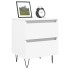 Mesita de noche madera contrachapada blanco 40x35x50