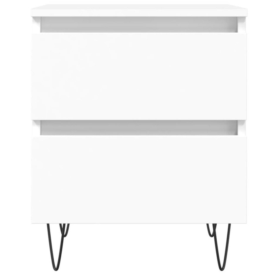 Mesita de noche madera contrachapada blanco 40x35x50