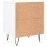 Mesita de noche madera contrachapada blanco 40x35x50