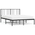 Estructura cama sin colchón con cabecero metal negro 140x200