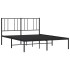 Estructura cama sin colchón con cabecero metal negro 140x200