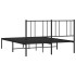 Estructura cama sin colchón con cabecero metal negro 140x200