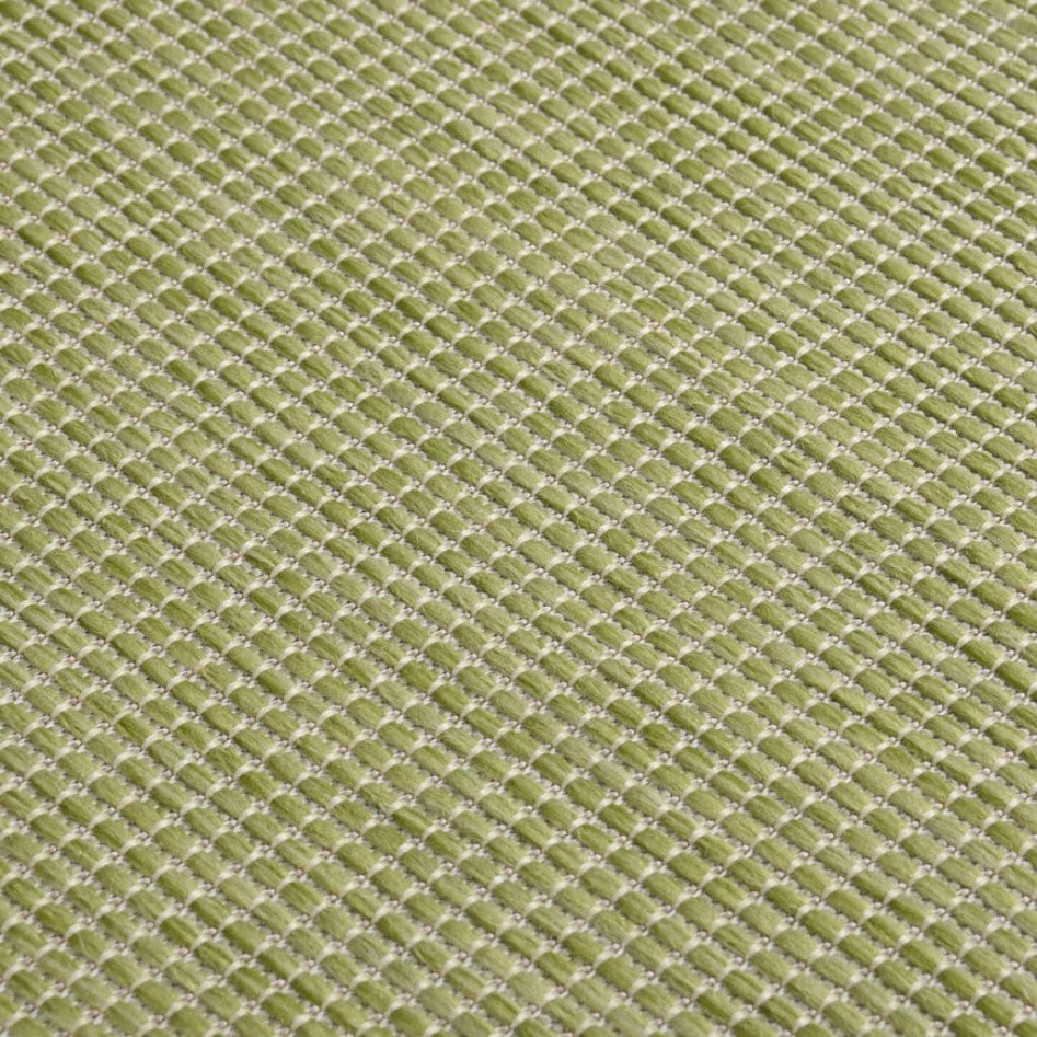 Alfombra de exterior de tejido plano verde 200x280