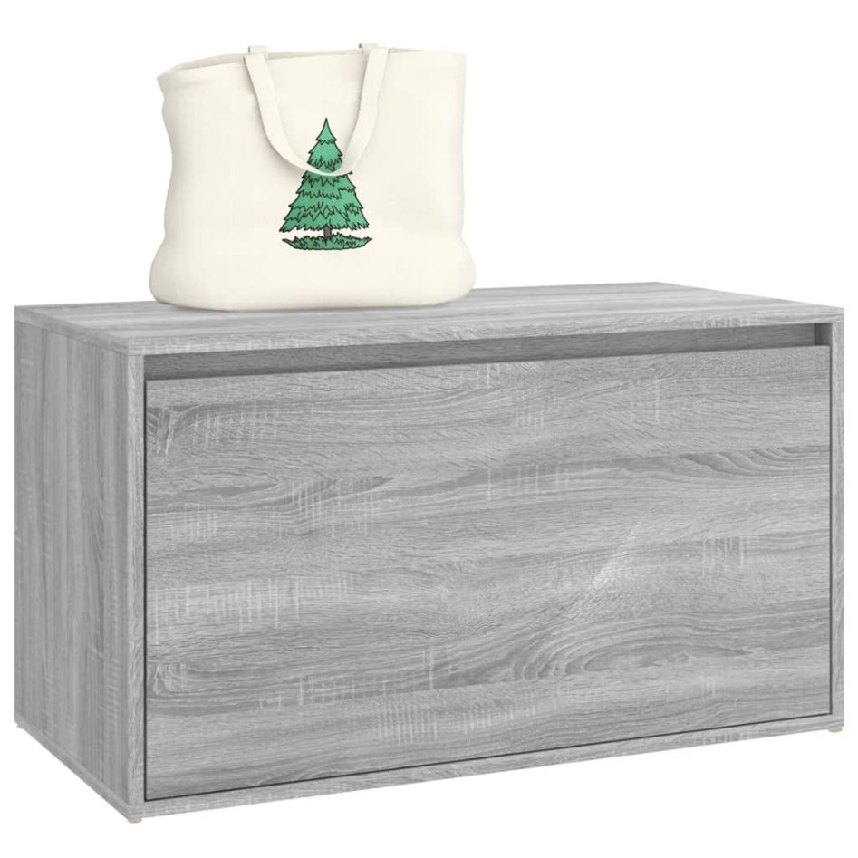 Banco pasillo madera contrachapada gris Sonoma 80x40x45