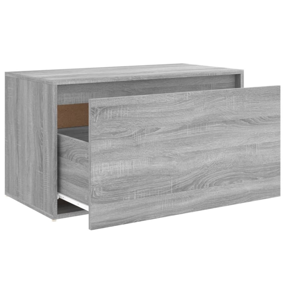 Banco pasillo madera contrachapada gris Sonoma 80x40x45