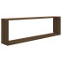 Estante cúbico de pared 4 uds madera roble marrón