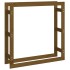 Estante para leña madera maciza pino marrón miel 100x25x100