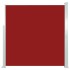 Toldo lateral retráctil de jardín rojo 140x300
