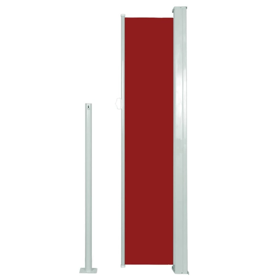 Toldo lateral retráctil de jardín rojo 140x300