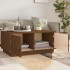 Mesa de centro madera maciza de pino marrón miel 80x50x35