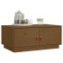 Mesa de centro madera maciza de pino marrón miel 80x50x35
