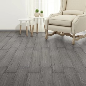 Lamas para suelo autoadhesivas PVC gris oscuro 5,21 m² 2