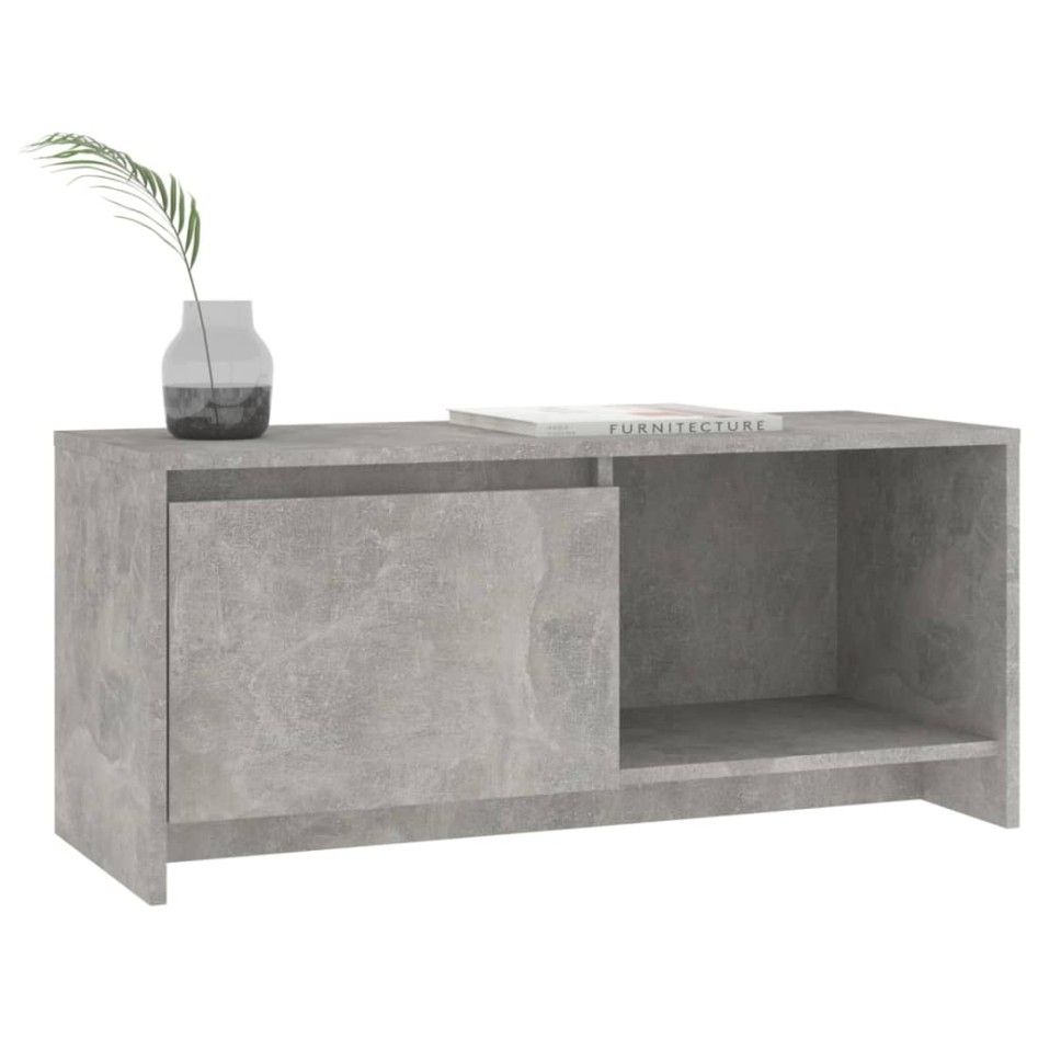 Mueble para TV madera contrachapada gris hormigón 90x35x40
