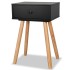 Mesitas de noche 2 uds. madera maciza de pino 40x30x61 cm