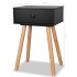 Mesitas de noche 2 uds. madera maciza de pino 40x30x61 cm