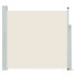 Toldo lateral retráctil de jardín color crema 140x500