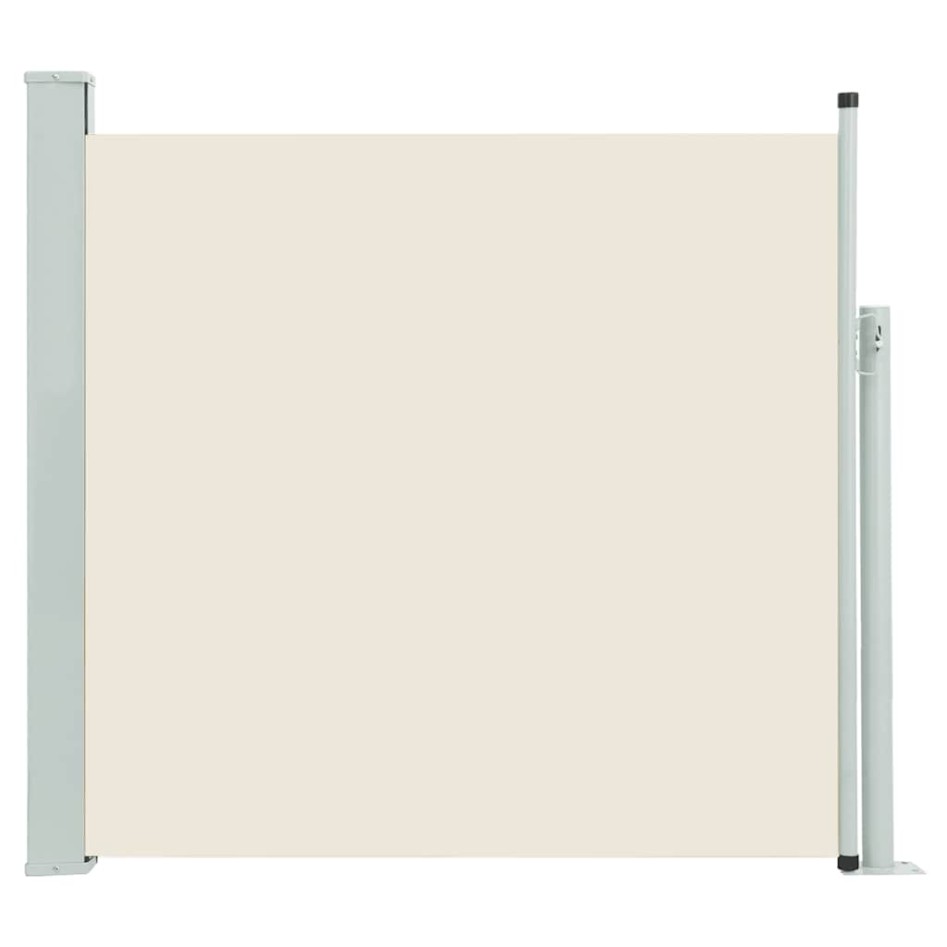 Toldo lateral retráctil de jardín color crema 140x500
