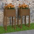 Jardinera 2 uds madera maciza de pino marrón miel 40x40x81