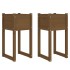 Jardinera 2 uds madera maciza de pino marrón miel 40x40x81