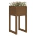 Jardinera 2 uds madera maciza de pino marrón miel 40x40x81
