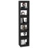 Estantería de libros/divisor de espacios negro 40x30x198