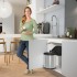 Hailo Papelera de armario Compact-Box tamaño M 15L acero inox