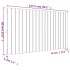 Cabecero de cama de pared madera maciza de pino 127,5x3x60