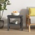 Mesa de centro de madera maciza de pino gris 45x45x40