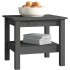 Mesa de centro de madera maciza de pino gris 45x45x40
