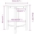 Mesa de centro de madera maciza de pino negro Ø55x60