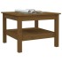 Mesa de centro madera maciza de pino marrón miel 55x55x40