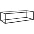 Mesa de centro negra con vidrio templado 120x50x35