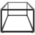 Mesa de centro negra con vidrio templado 120x50x35