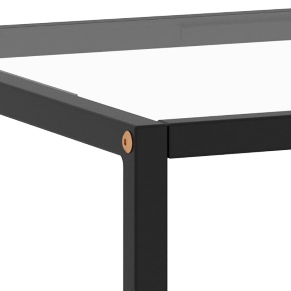 Mesa de centro negra con vidrio templado 120x50x35