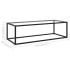 Mesa de centro negra con vidrio templado 120x50x35